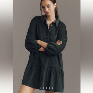 Maeve Bettina Corduroy Mini Shirt Dress